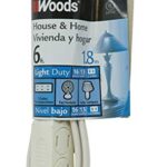 Woods 0600W 3-Outlet 16/2 Cube Extension Cord w/ Power Tap, 6-Feet (White)